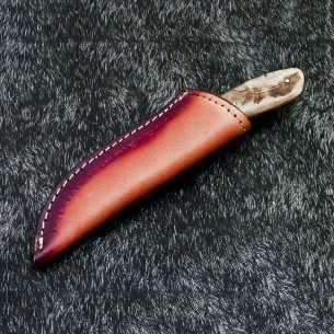 Custom Made Fixed Blade Skinning Knife Hunting Skinner Knife With Beautiful Handle & Leather Sheath